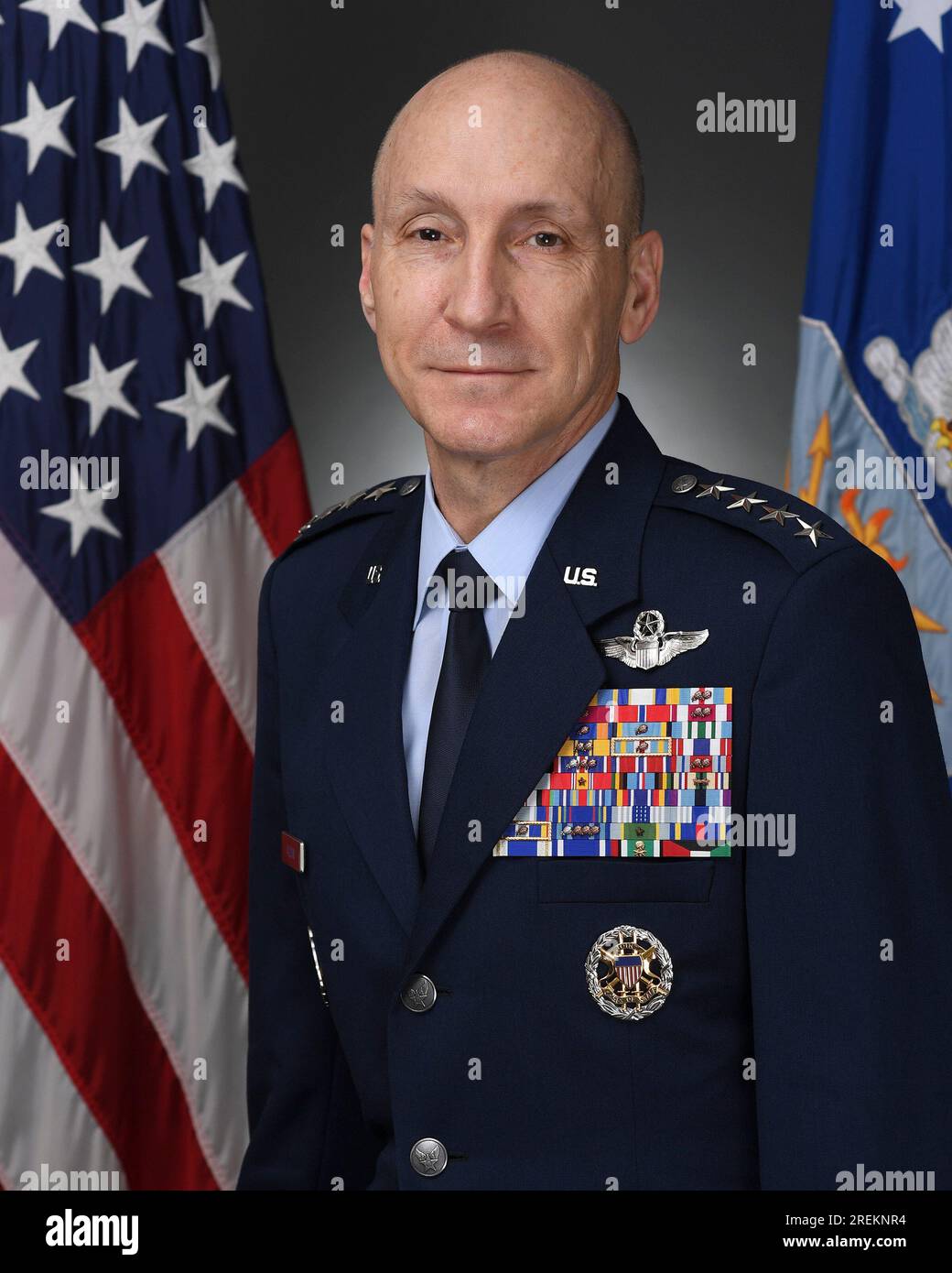 Air Force Vice Chief of Staff Gen. DAVID W. ALLVIN, a command pilot with expertise in joint planning and strategy, has been nominated as the Air Force's 23rd Chief of Staff, President Joe Biden and Defense Secretary Lloyd Austin III announced July 26. Allvin would assume the highest military position in the Air Force, responsible for the organization, training and equipping of 689,000 active-duty, Guard, Reserve, and civilian members serving in the United States and overseas. If confirmed by the Senate, he is poised to replace Gen. CQ Brown, Jr., who was recently nominated to be the Chairman o Stock Photo