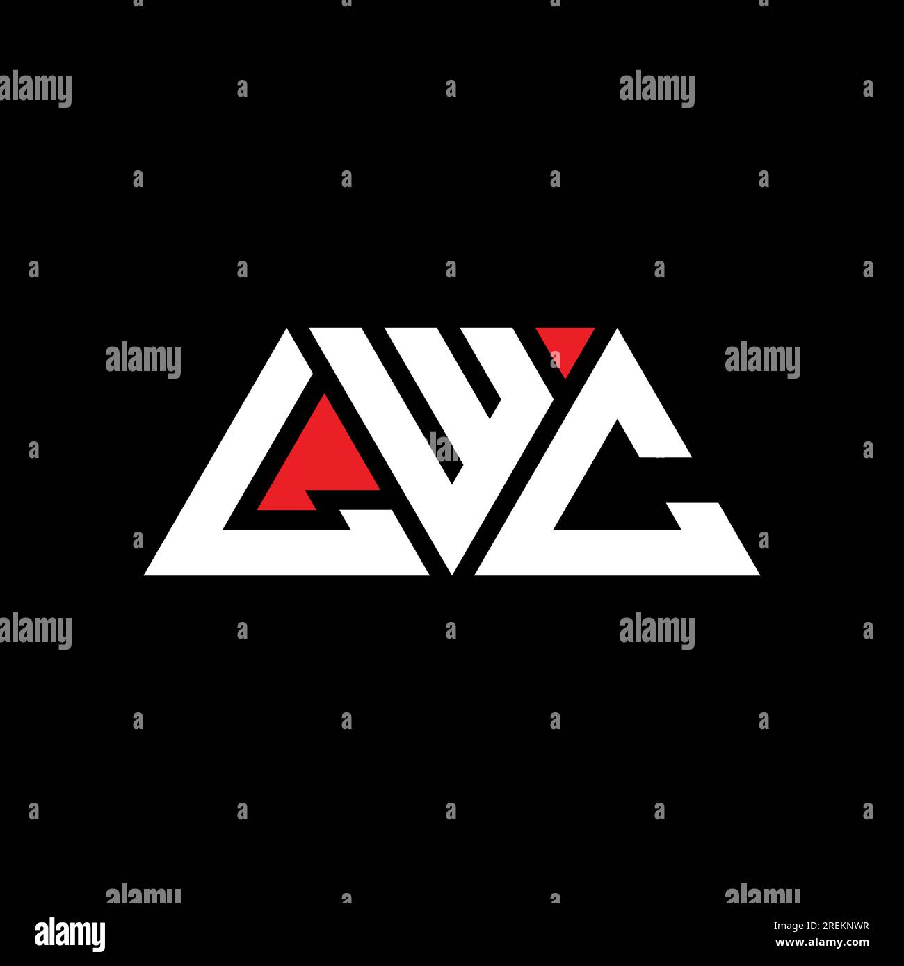 LWC triangle letter logo design with triangle shape LWC triangle logo