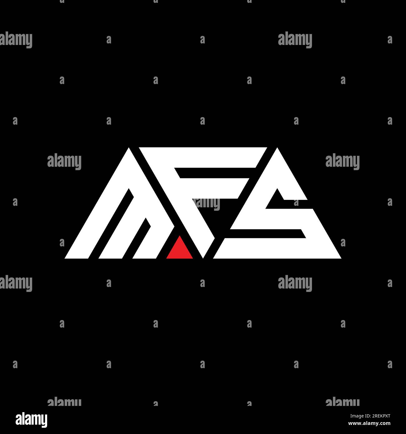 MFS triangle letter logo design with triangle shape. MFS triangle logo