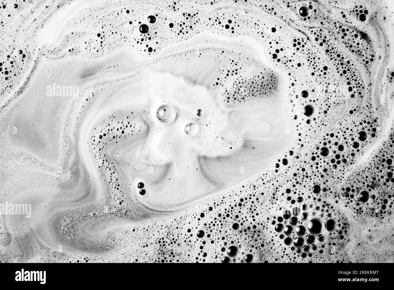 Dissolving bath bomb tub water with foam. Resolution and high quality beautiful photo Stock Photo