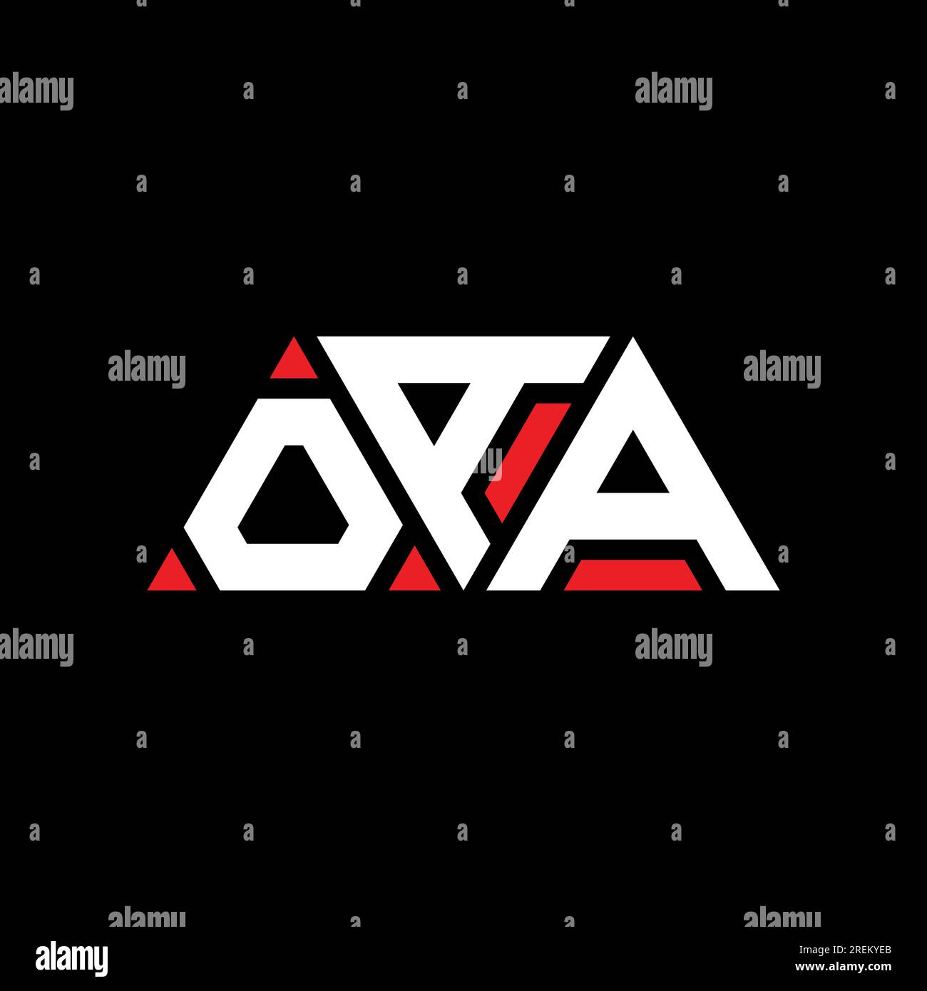 OAA triangle letter logo design with triangle shape. OAA triangle logo