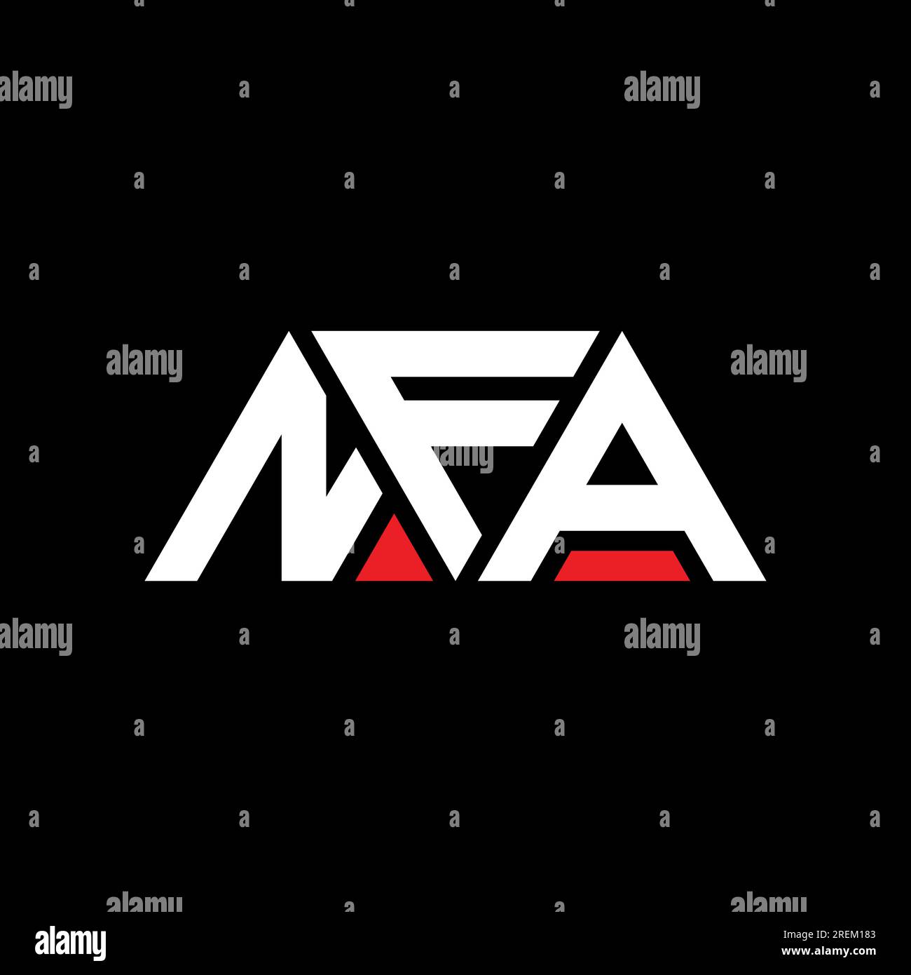 NFA triangle letter logo design with triangle shape. NFA triangle logo