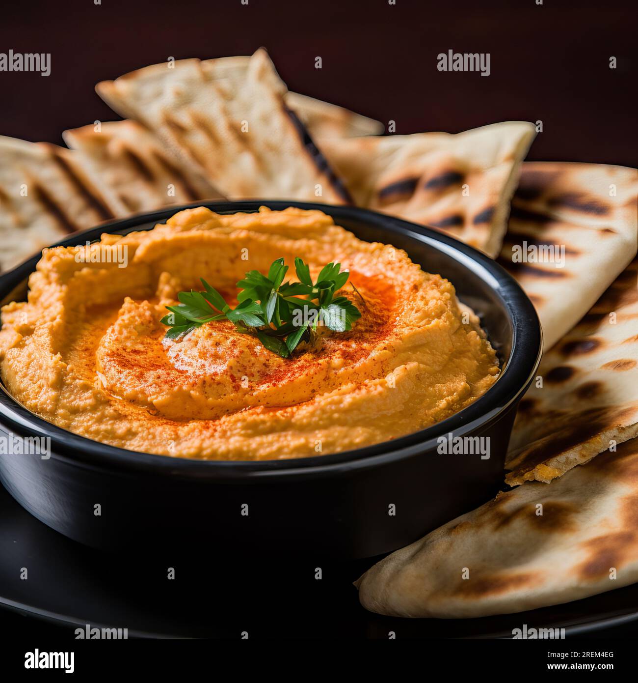 Hummus pita chips hi-res stock photography and images - Alamy