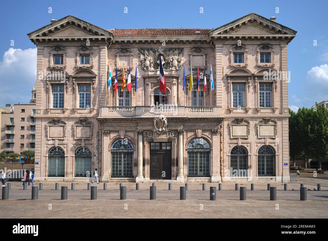 Hotel de Ville Quai de Port Marseille France Stock Photo