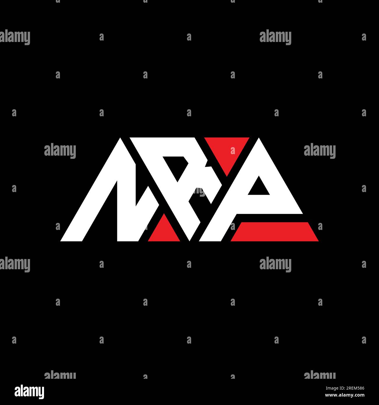 NRP triangle letter logo design with triangle shape. NRP triangle logo