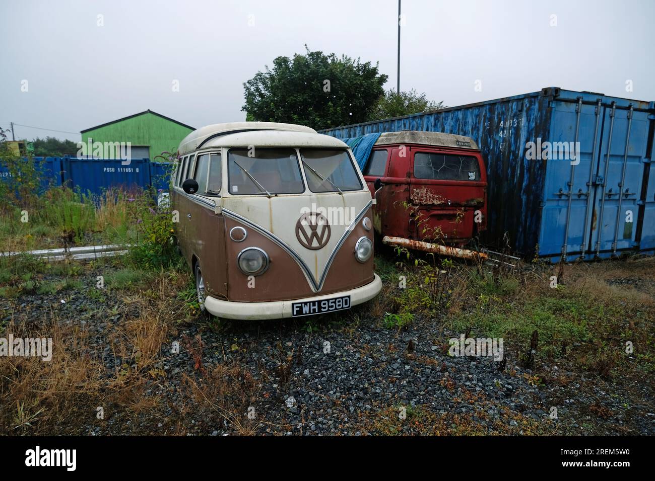 VW camper wagons Stock Photo - Alamy