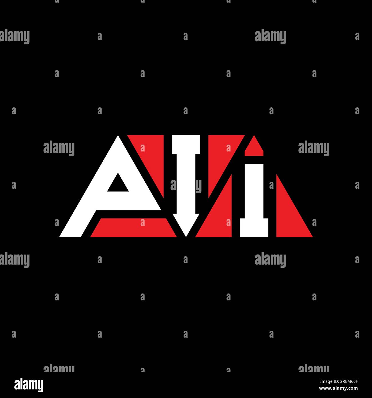 PII triangle letter logo design with triangle shape. PII triangle logo