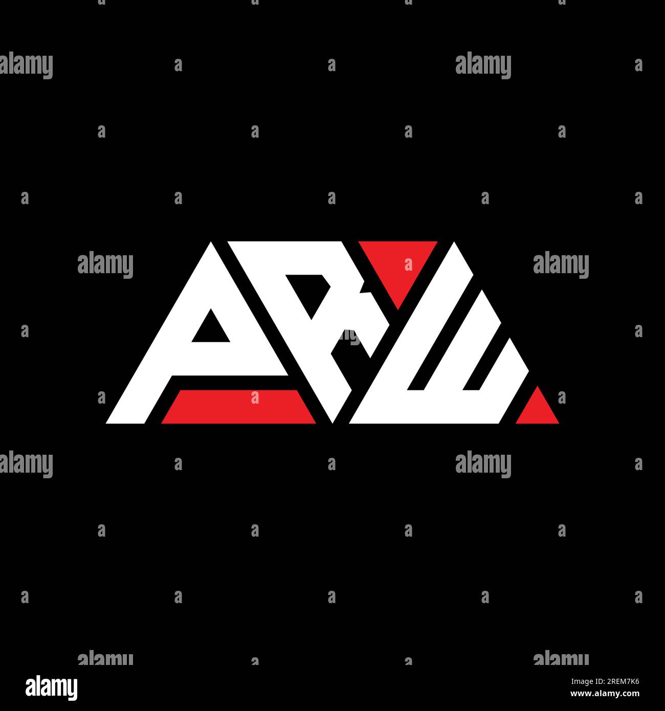 PRW triangle letter logo design with triangle shape. PRW triangle logo design monogram. PRW