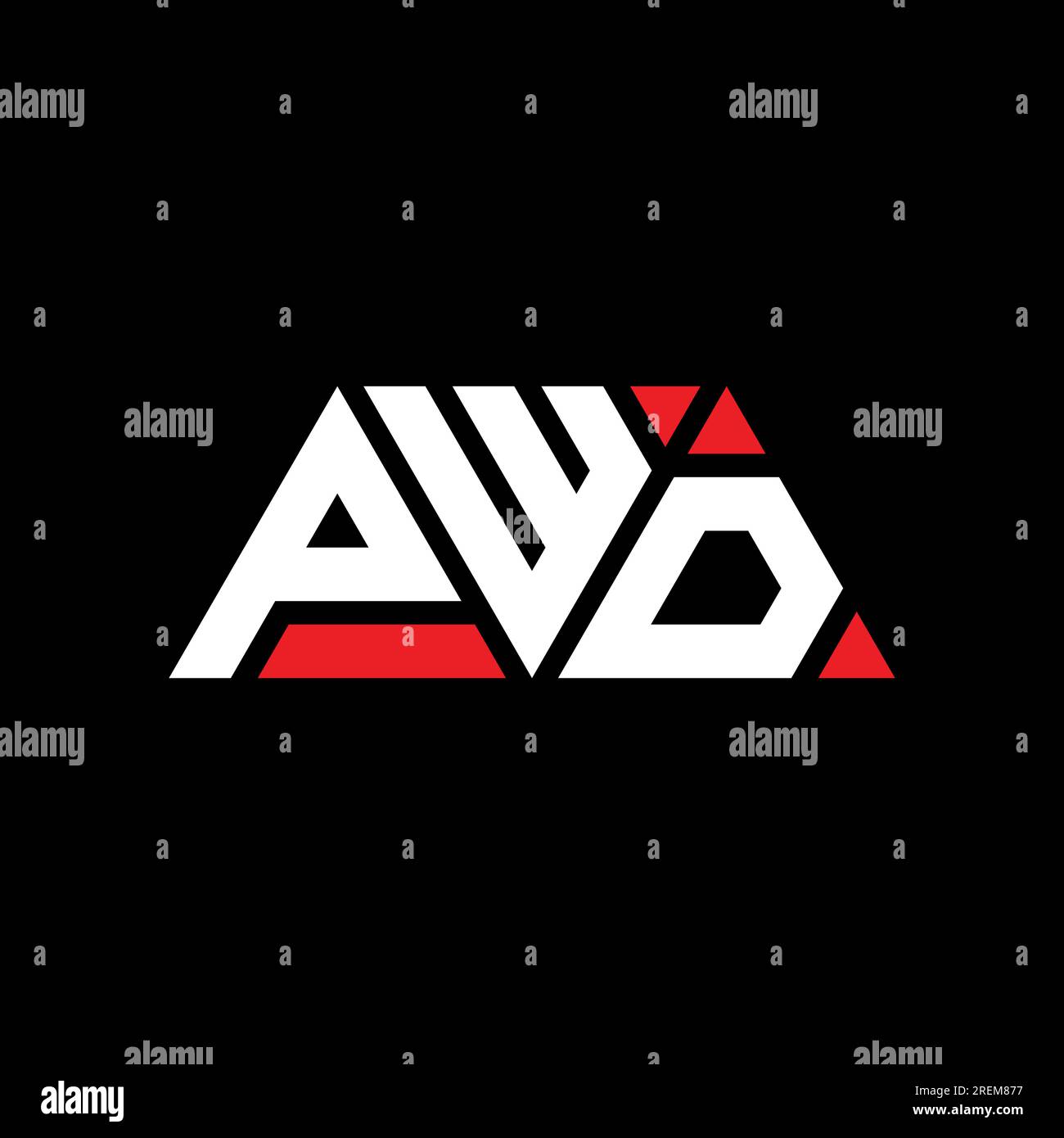 PWD triangle letter logo design with triangle shape. PWD triangle logo