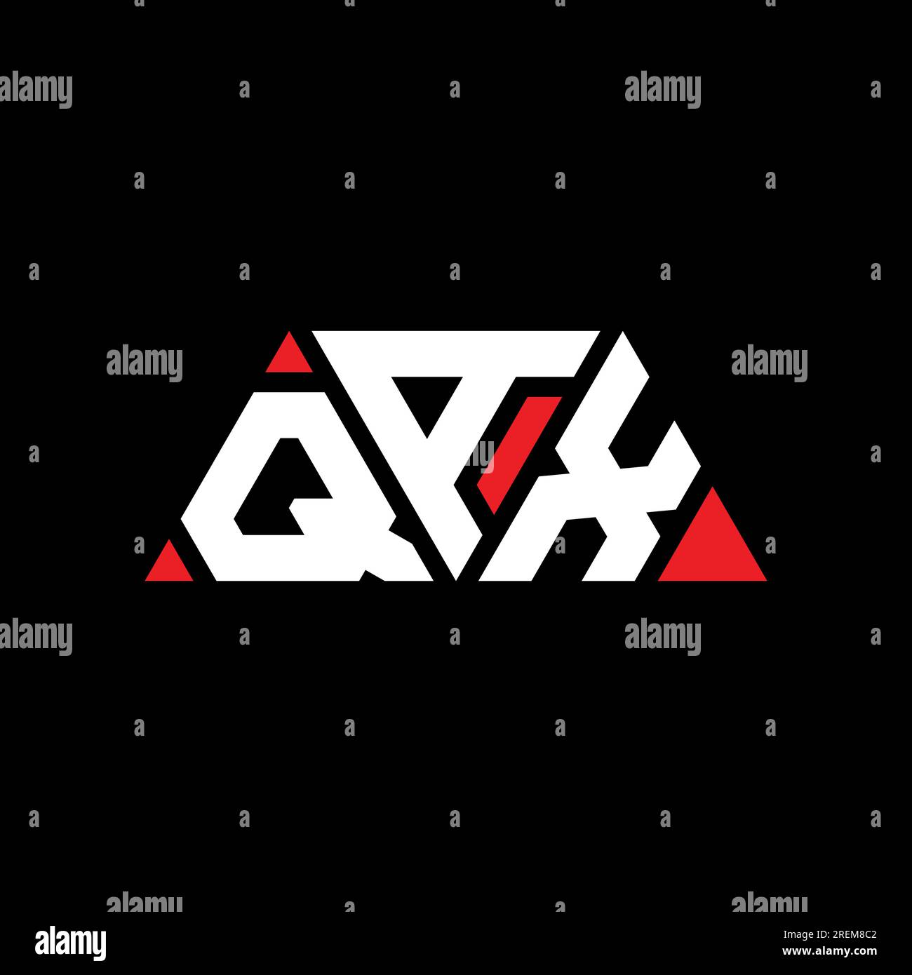 QAX triangle letter logo design with triangle shape. QAX triangle logo ...