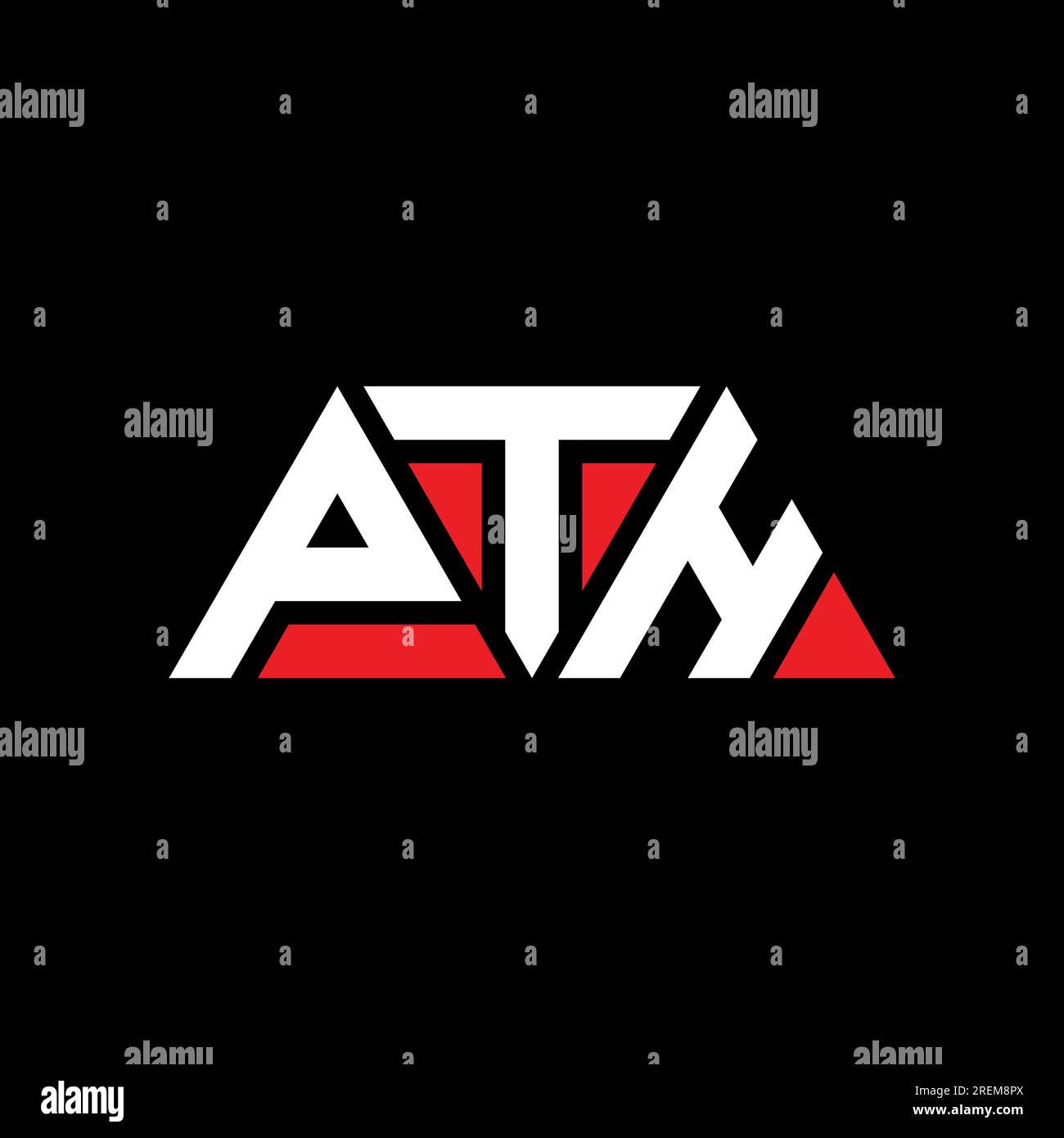 PTH triangle letter logo design with triangle shape. PTH triangle logo design monogram. PTH