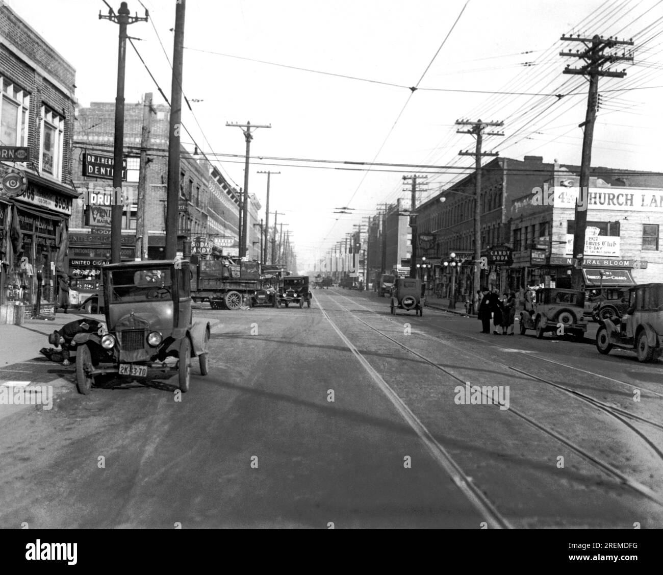 New York, New York c. 1927 FLatbush Avenue, shown from Church Avenue