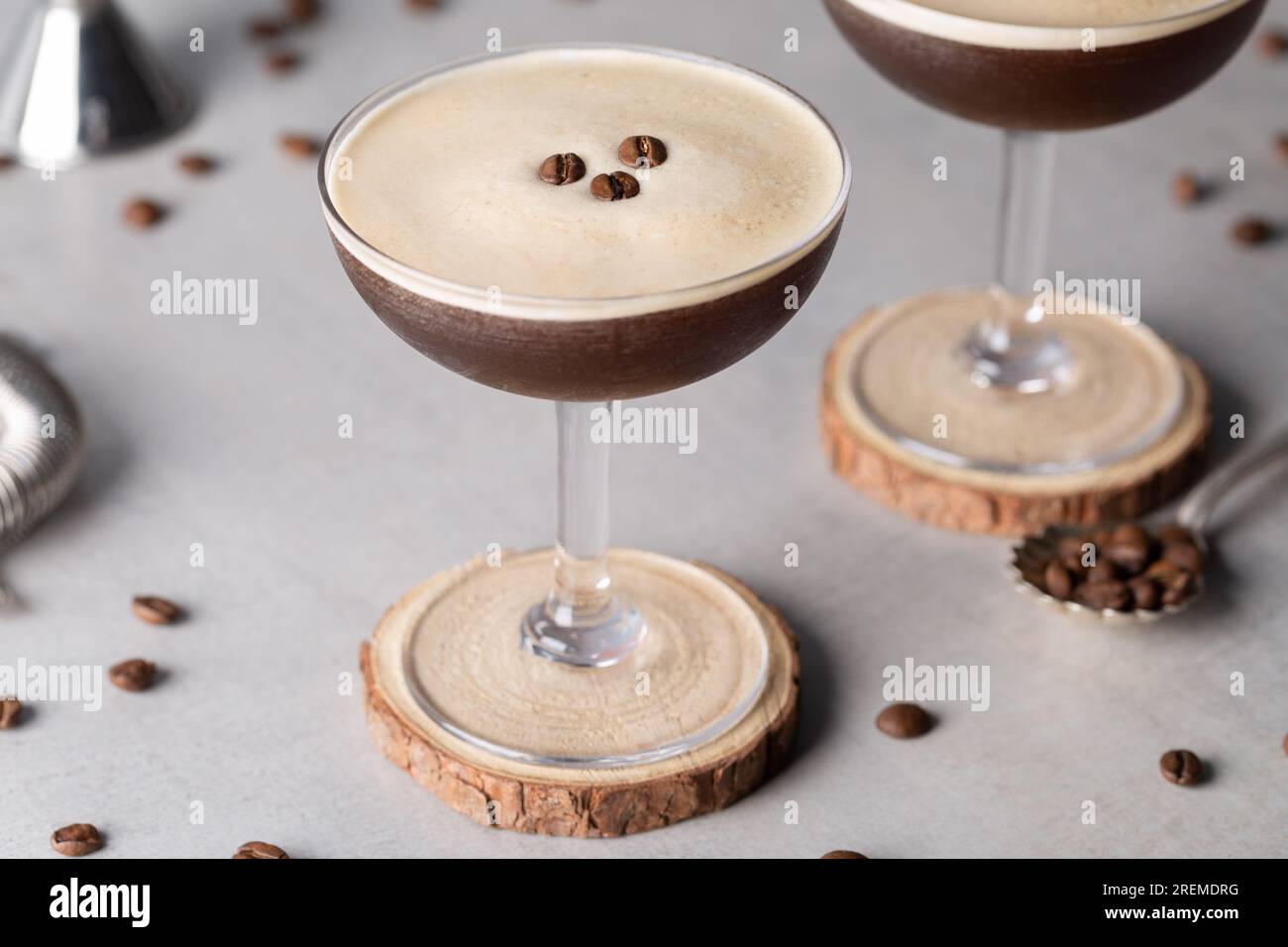 Espresso Martini Cocktail booze vodka, espresso, coffee liqueur and