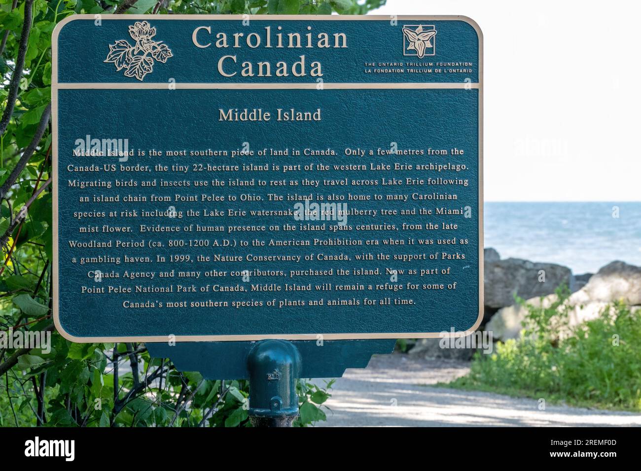 Sign near the Tip of Point Pelee describing the importance and history