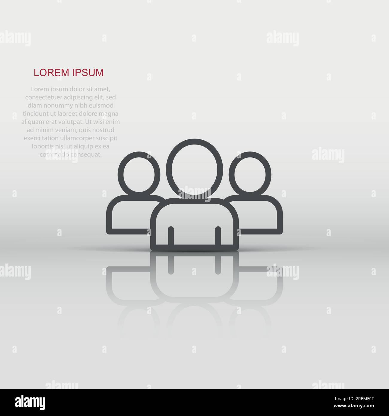 People communication icon in flat style. People vector illustration on ...