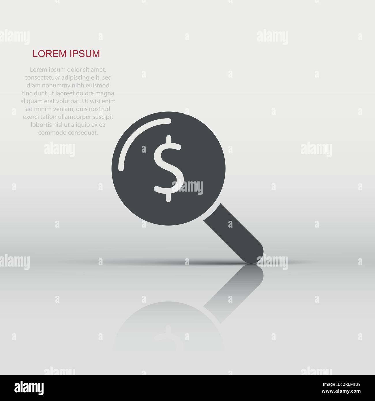 Money magnifier Stock Vector Images - Alamy