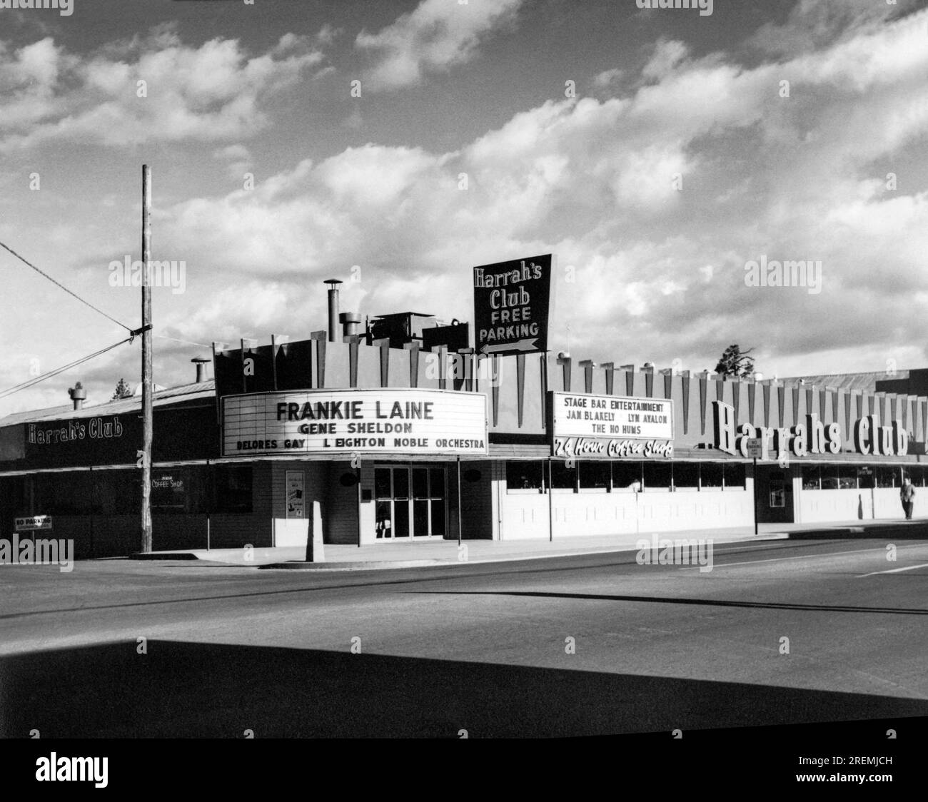 Las Vegas, Nevada:  c. 1960 Harrah's Club in Las Vegas showcasing Frankie Lane Stock Photo