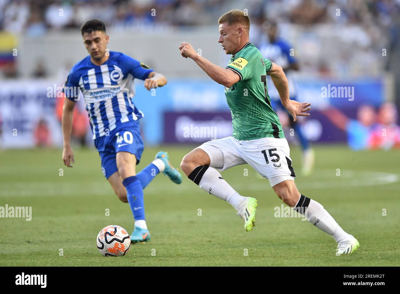 Harvey Barnes #15 of Newcastle United during the Premier League