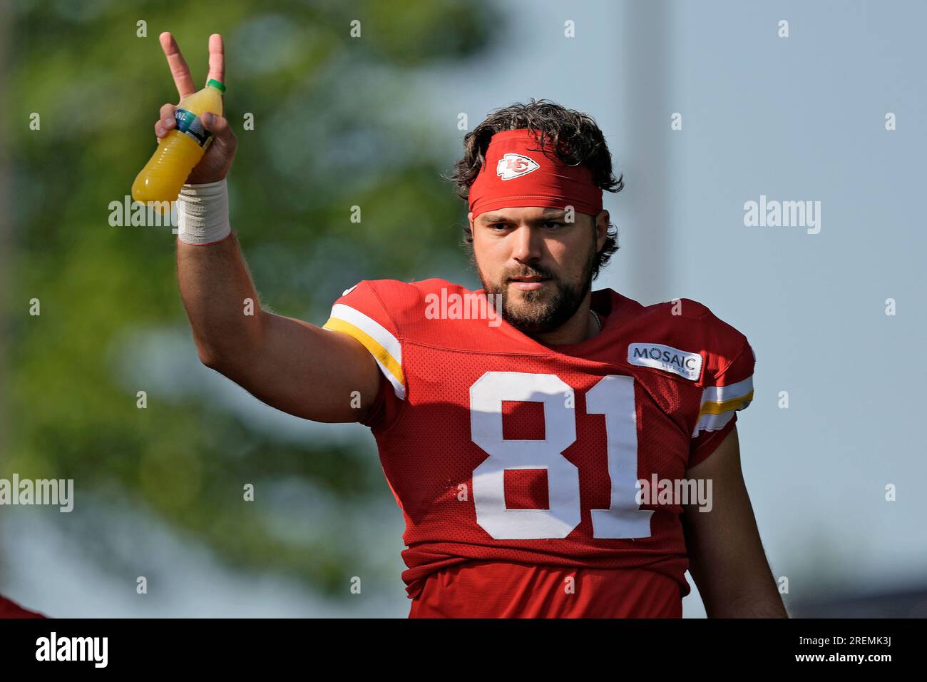 Kansas City Chiefs tight end Blake Bell arrives at NFL football