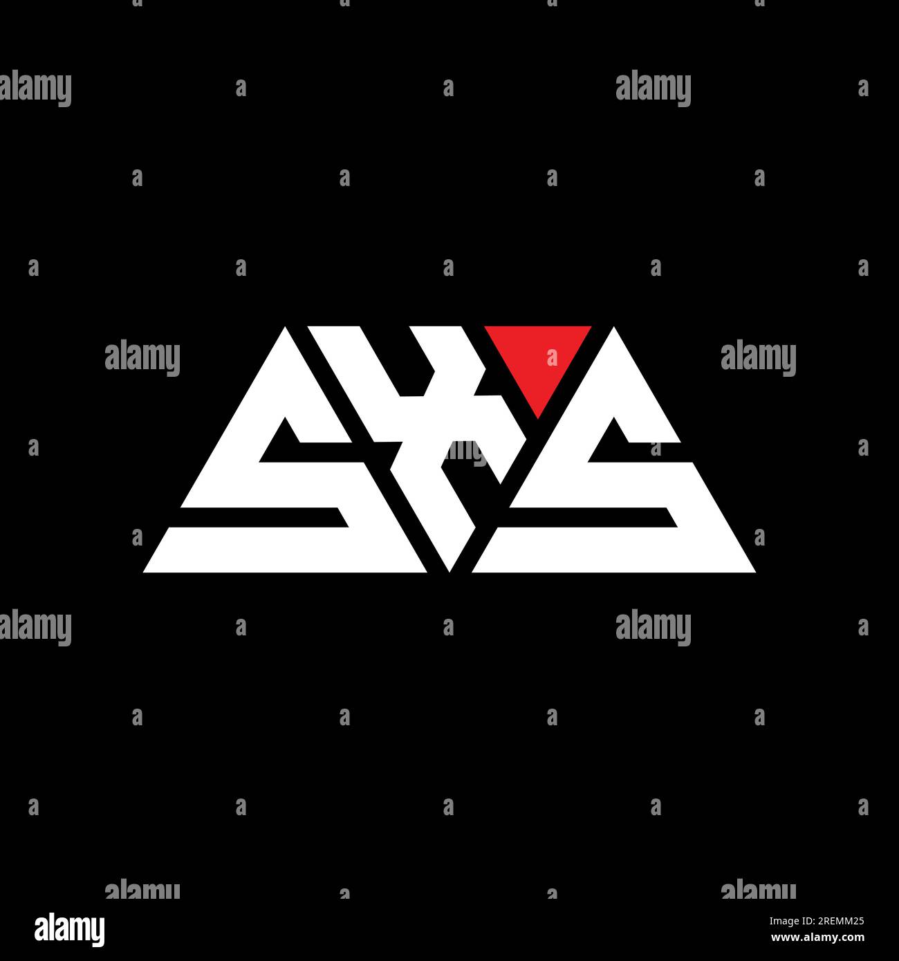 SXS triangle letter logo design with triangle shape. SXS triangle logo