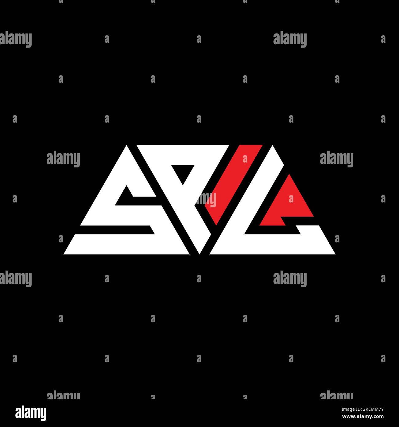 SPL triangle letter logo design with triangle shape. SPL triangle logo ...