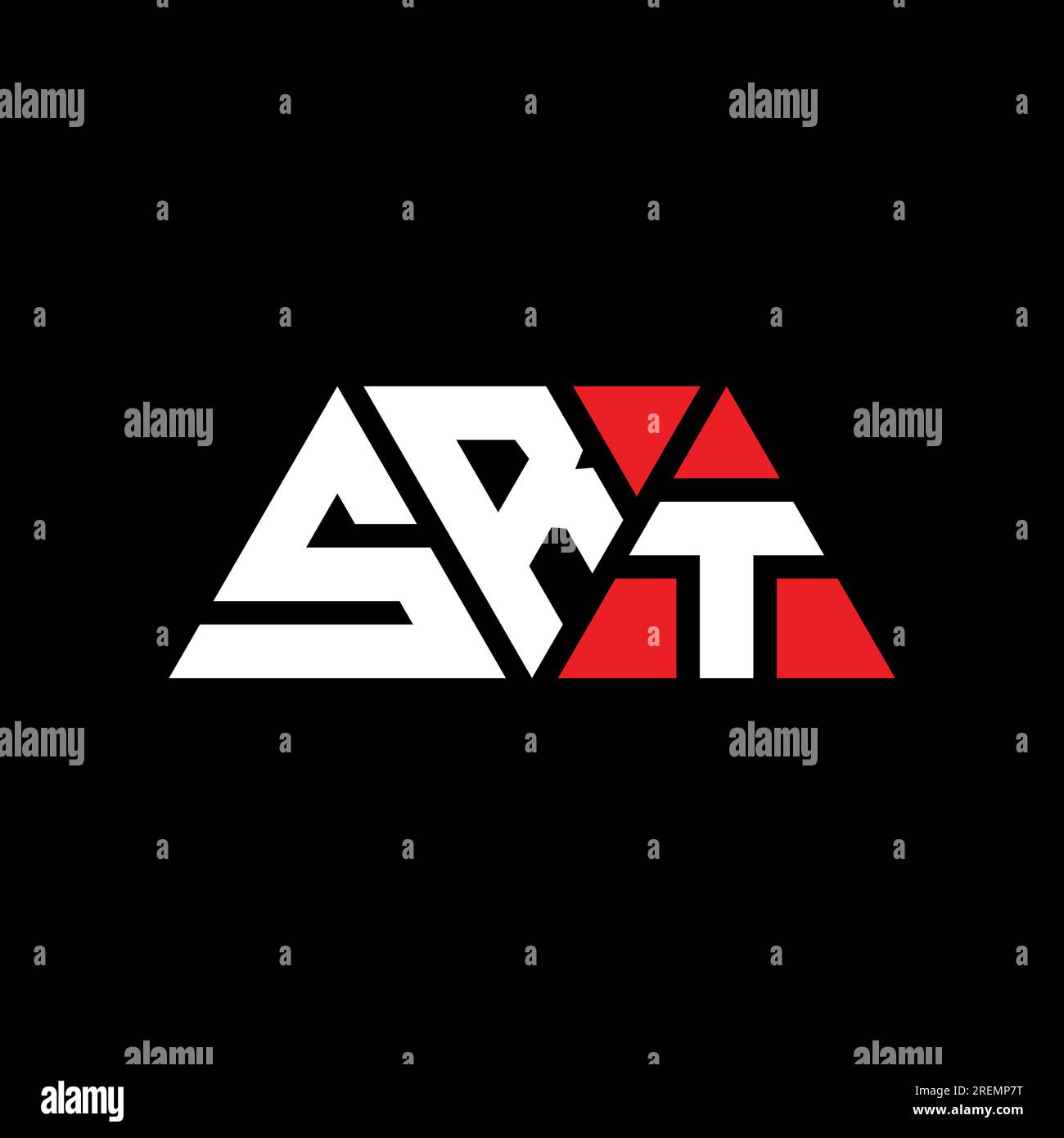SRT triangle letter logo design with triangle shape. SRT triangle logo