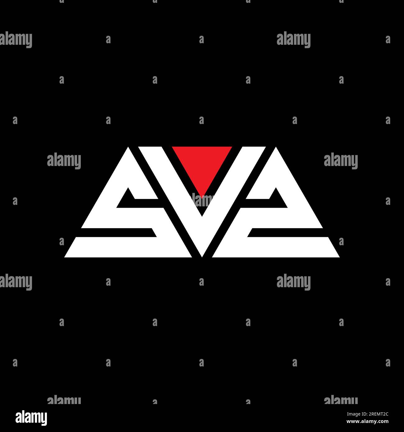 SVZ triangle letter logo design with triangle shape. SVZ triangle logo