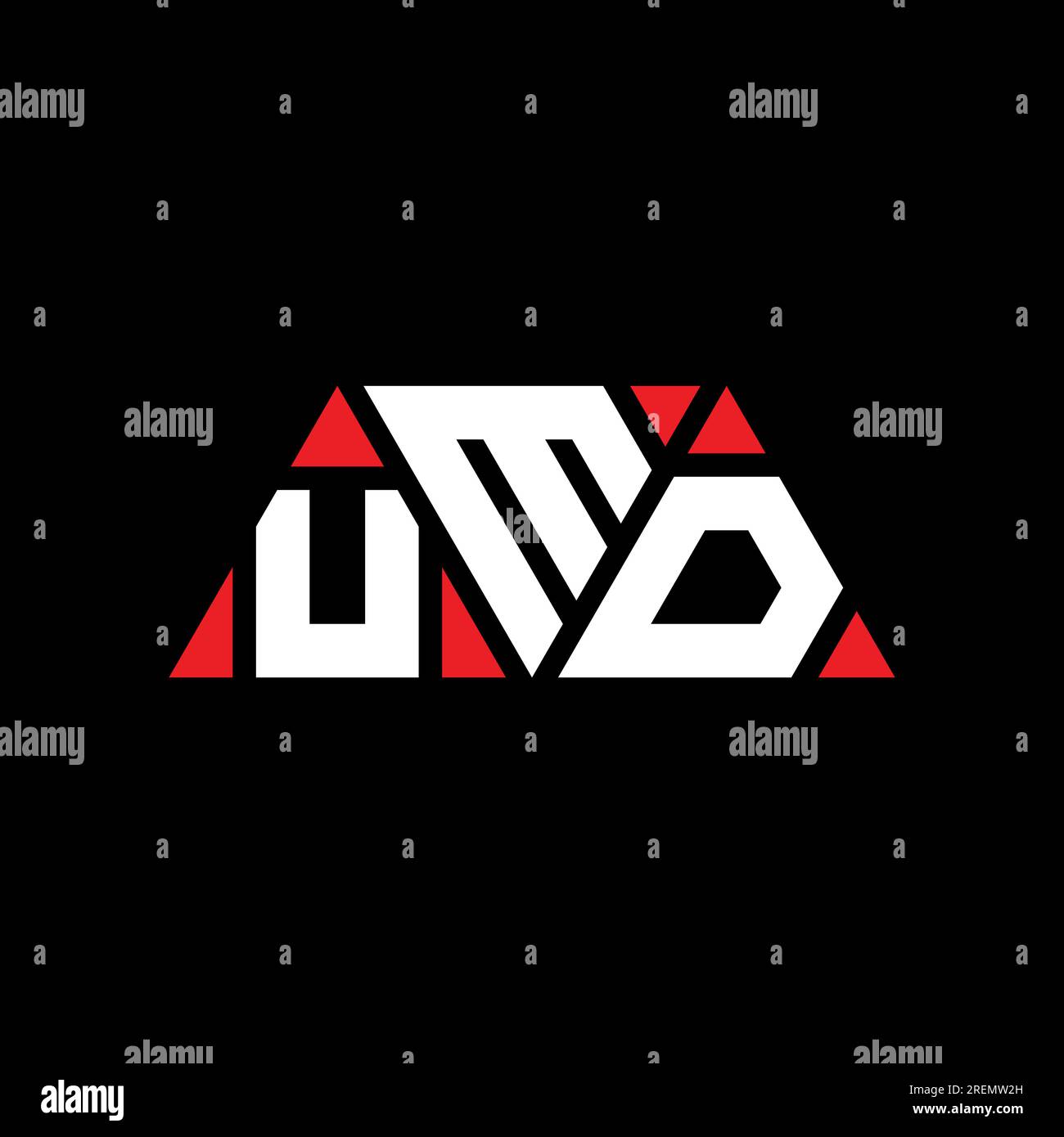 UMD triangle letter logo design with triangle shape. UMD triangle logo