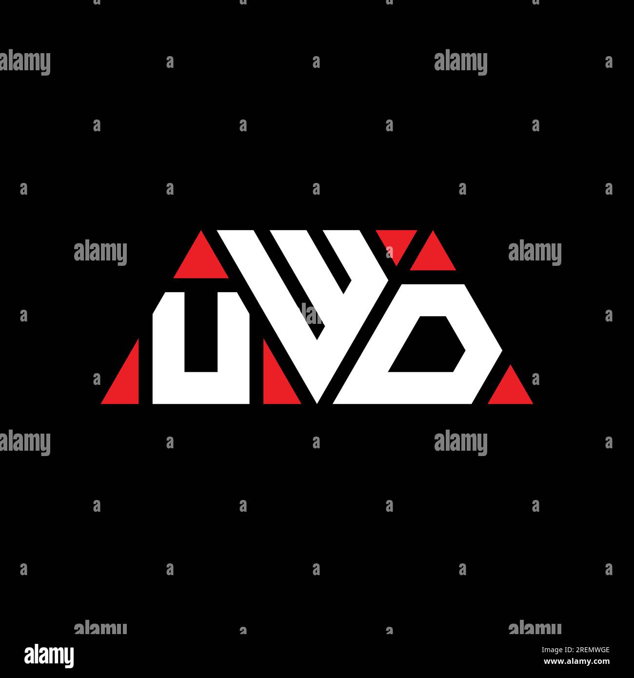 UWD triangle letter logo design with triangle shape. UWD triangle logo ...