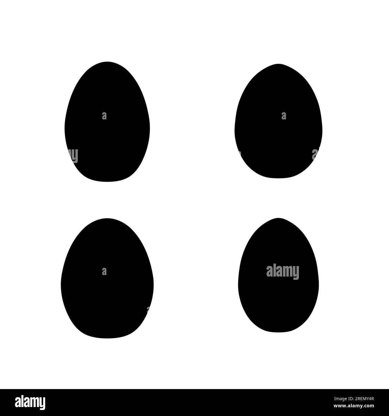 Egg shape set simple vector illustration. Egg symbol isolated on white