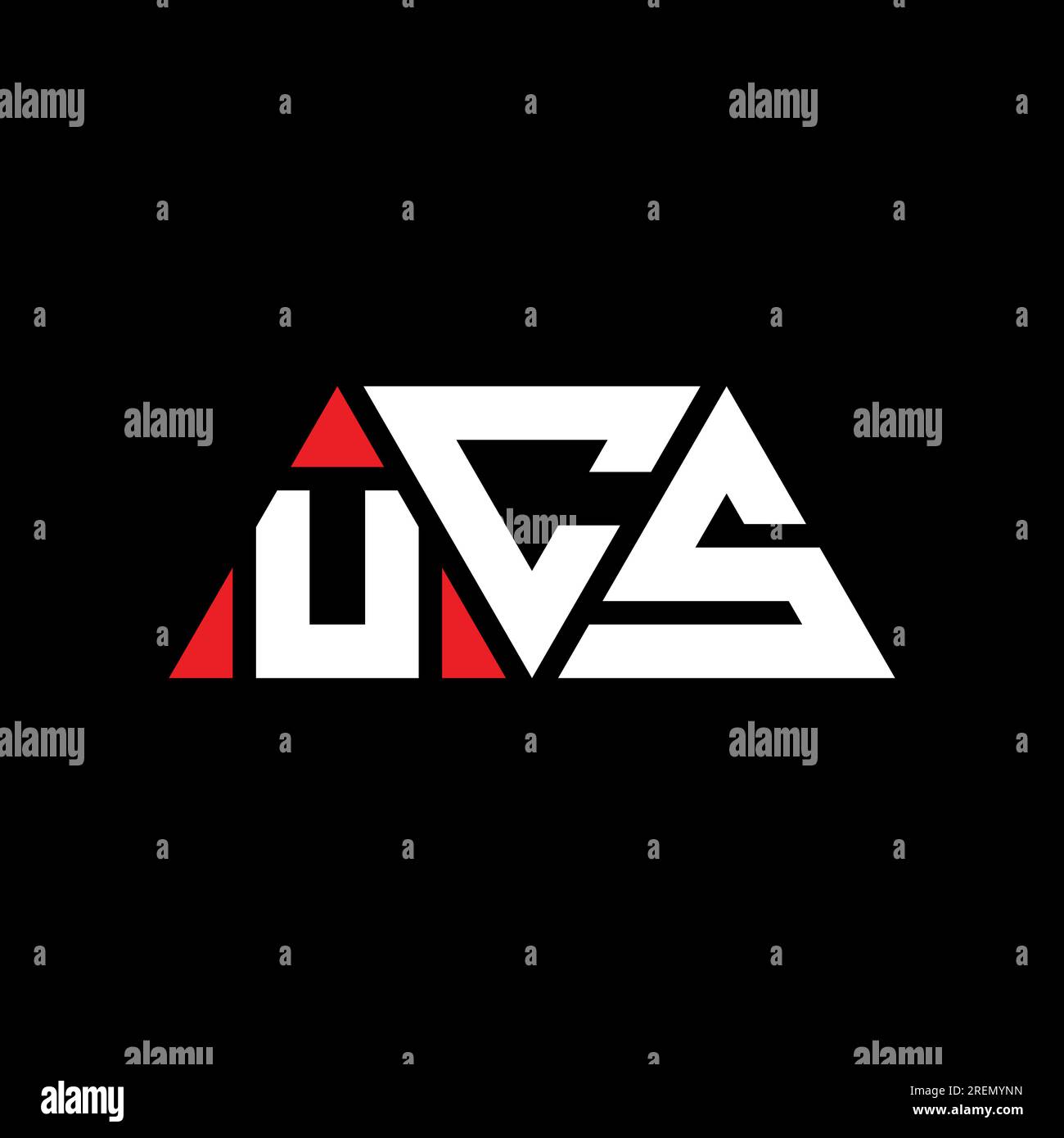 UCS triangle letter logo design with triangle shape. UCS triangle logo