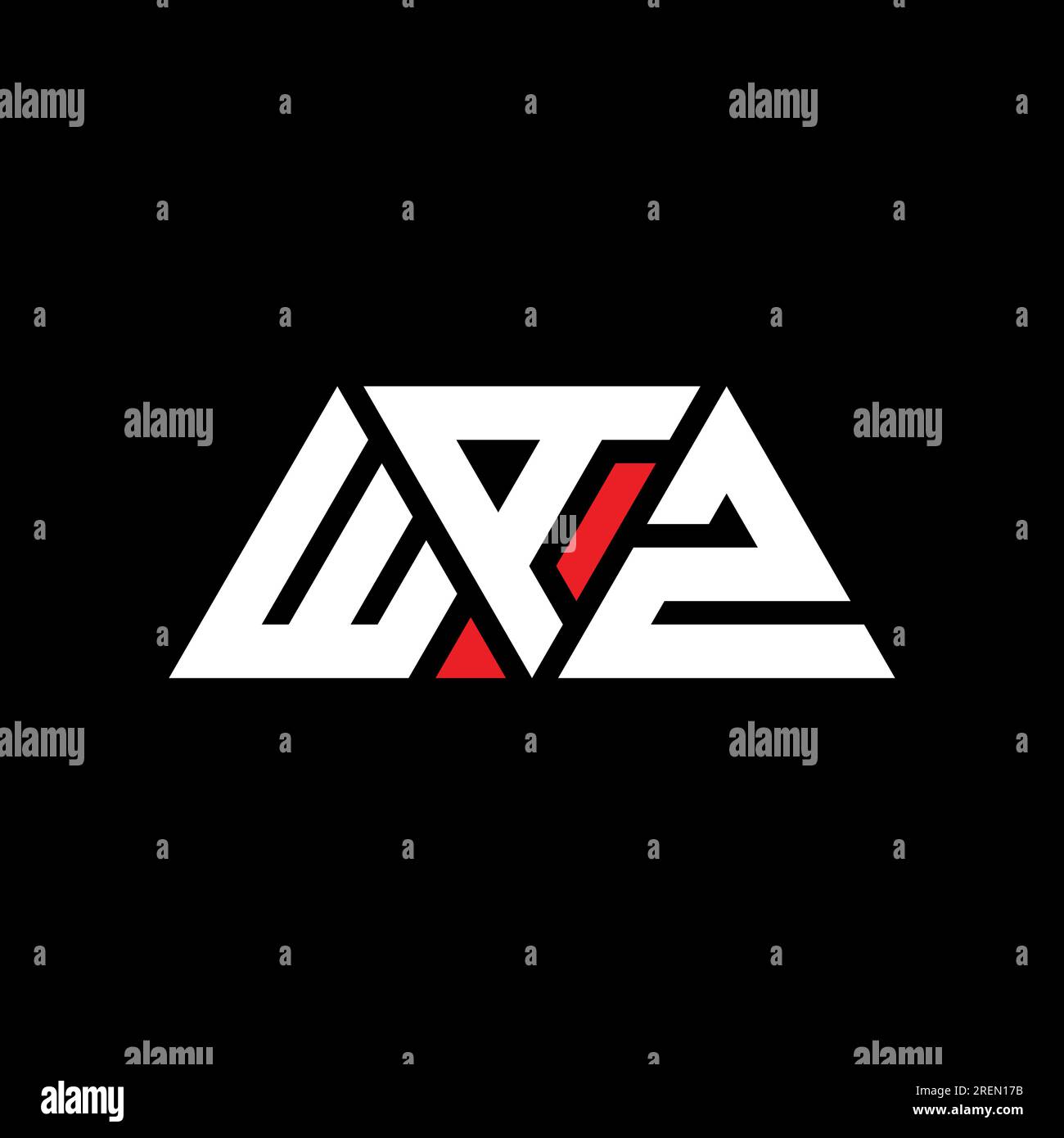 WAZ triangle letter logo design with triangle shape. WAZ triangle logo ...