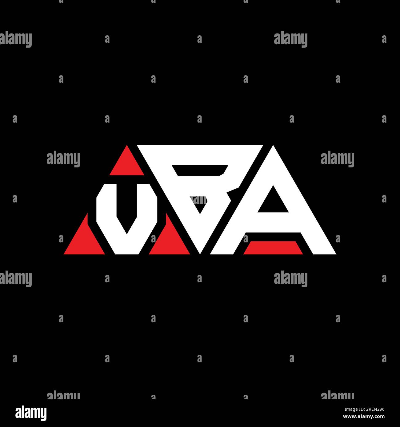 VBA triangle letter logo design with triangle shape. VBA triangle logo ...