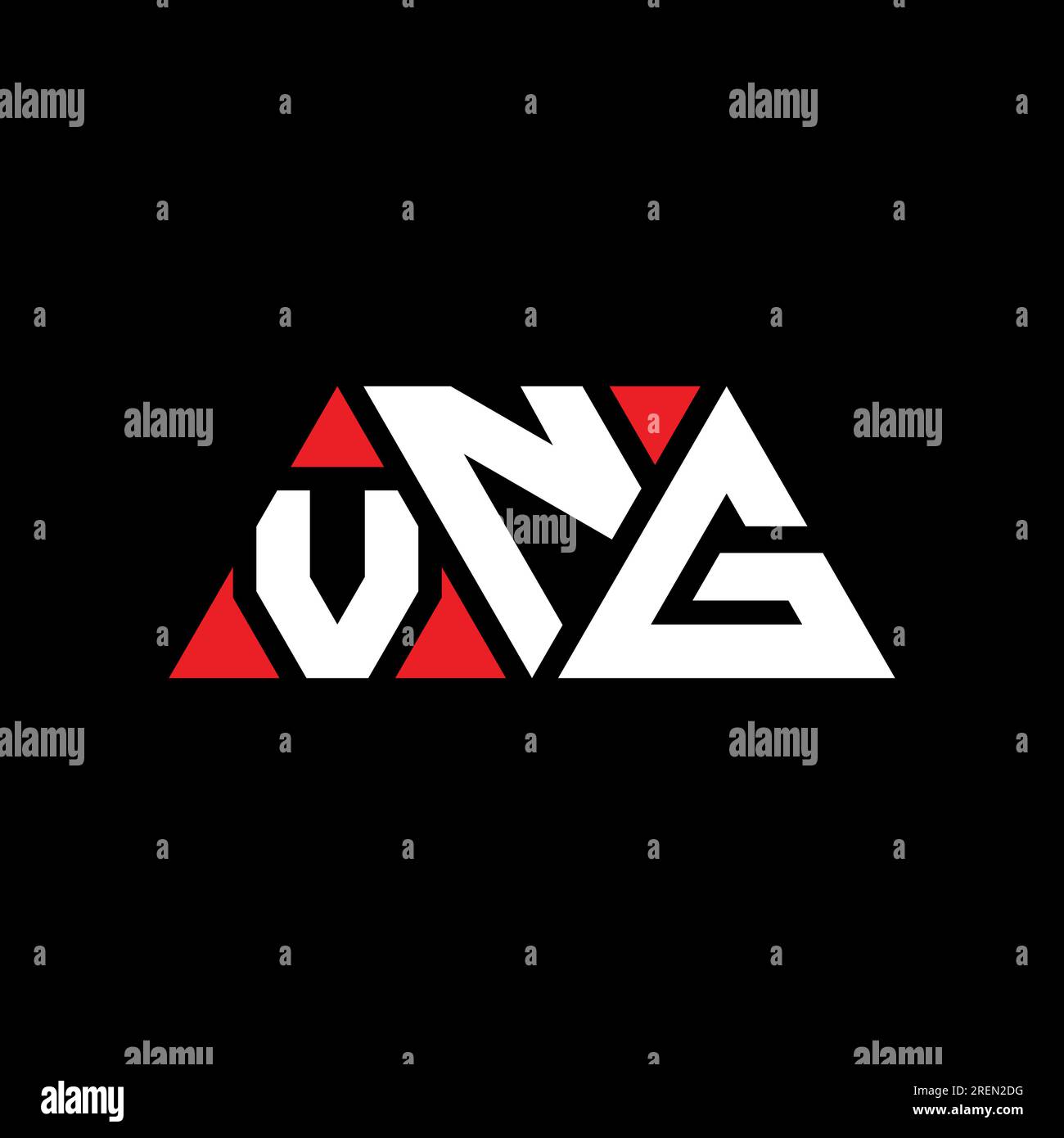 VNG triangle letter logo design with triangle shape. VNG triangle logo