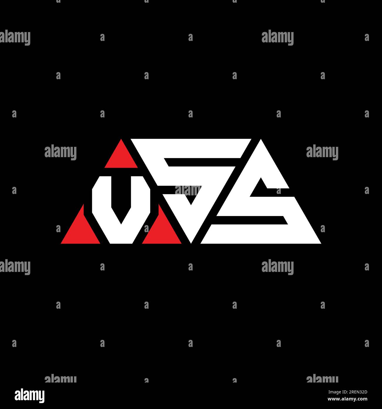 VSS triangle letter logo design with triangle shape. VSS triangle logo