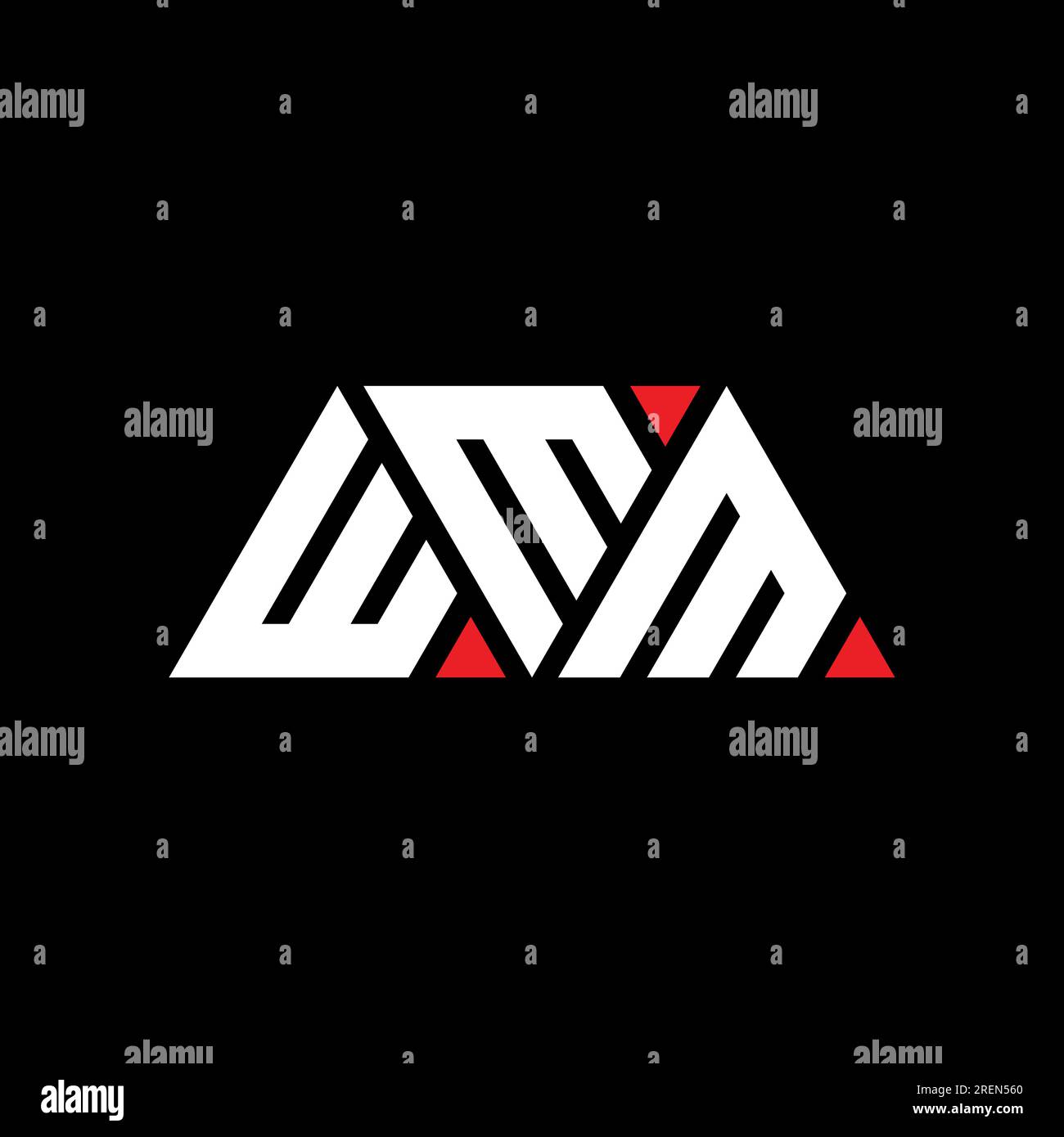WMM triangle letter logo design with triangle shape. WMM triangle logo ...