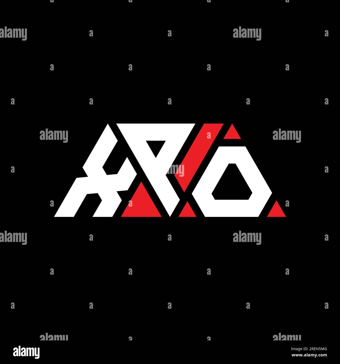 XPO triangle letter logo design with triangle shape. XPO triangle logo