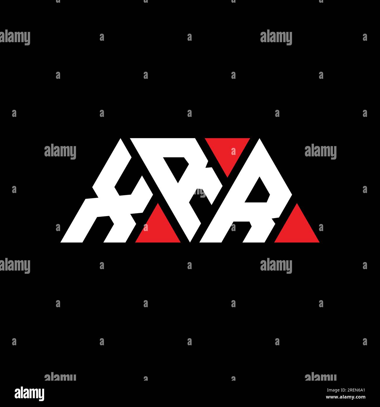 XRR triangle letter logo design with triangle shape. XRR triangle logo ...