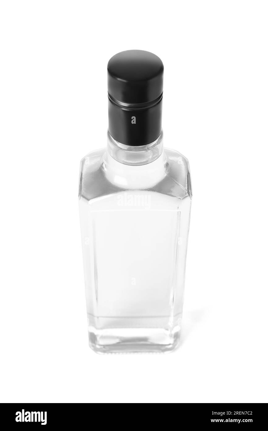 Bottle of vodka isolated on white background Stock Photo - Alamy