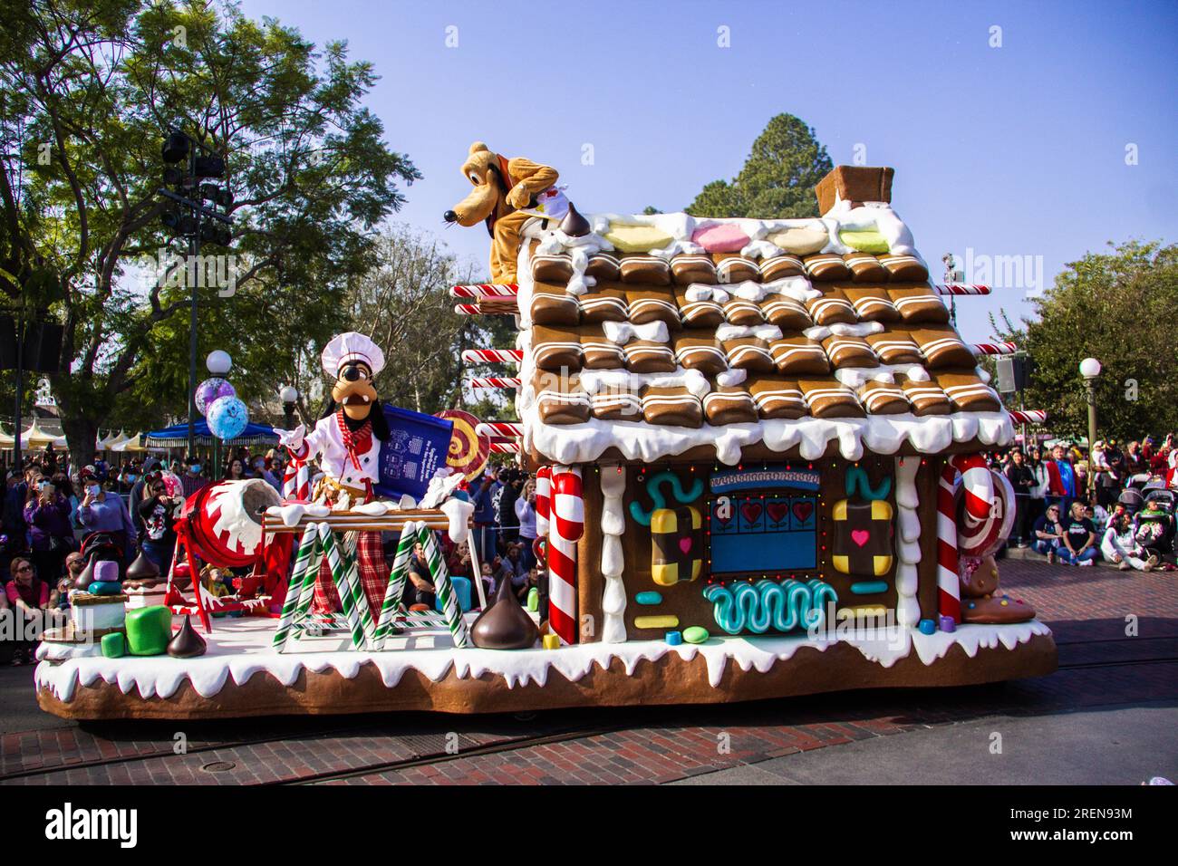 Disneyland at Christmas Stock Photo