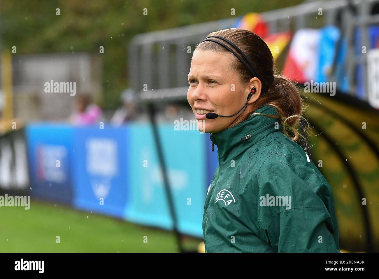 4th referee Frida Klarlund pictured during a female soccer game between ...
