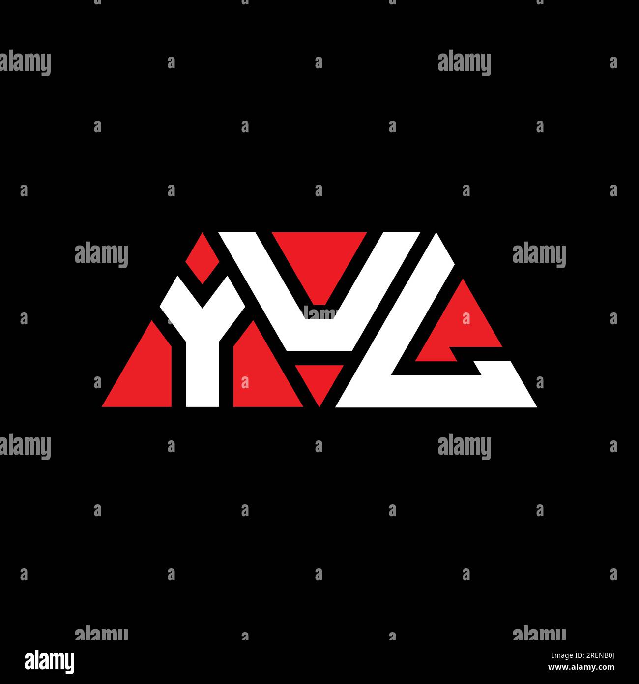 YUL triangle letter logo design with triangle shape. YUL triangle logo ...