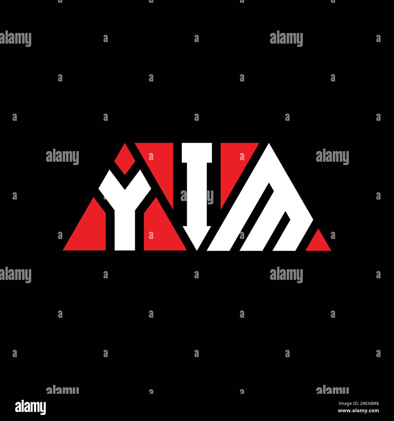 YIM triangle letter logo design with triangle shape. YIM triangle logo