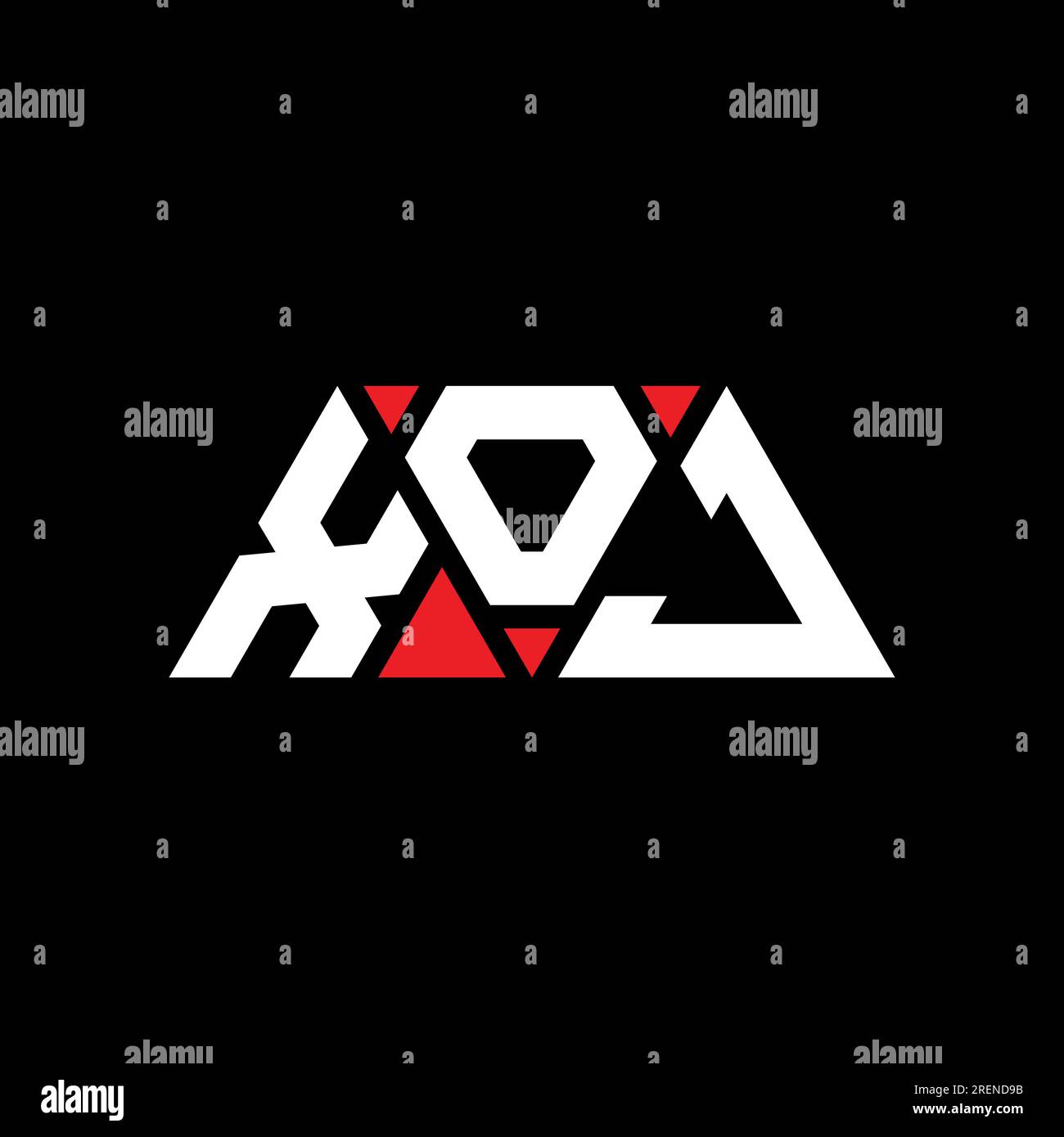 Xoj XOJ triangle letter logo design with triangle shape. XOJ triangle logo ...