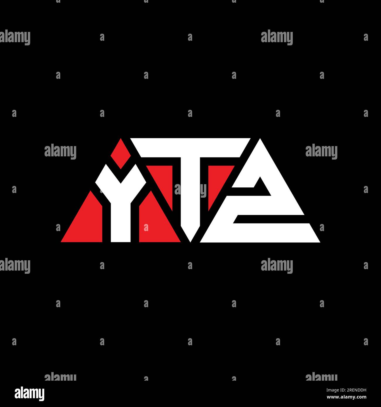 YTZ triangle letter logo design with triangle shape. YTZ triangle logo design monogram. YTZ triangle vector logo template with red color. YTZ triangul Stock Vector