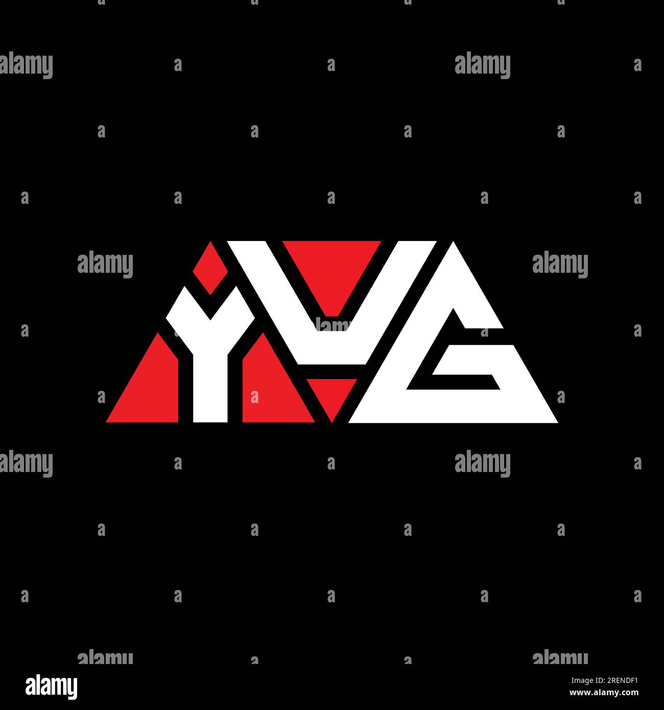 YUG triangle letter logo design with triangle shape. YUG triangle logo ...