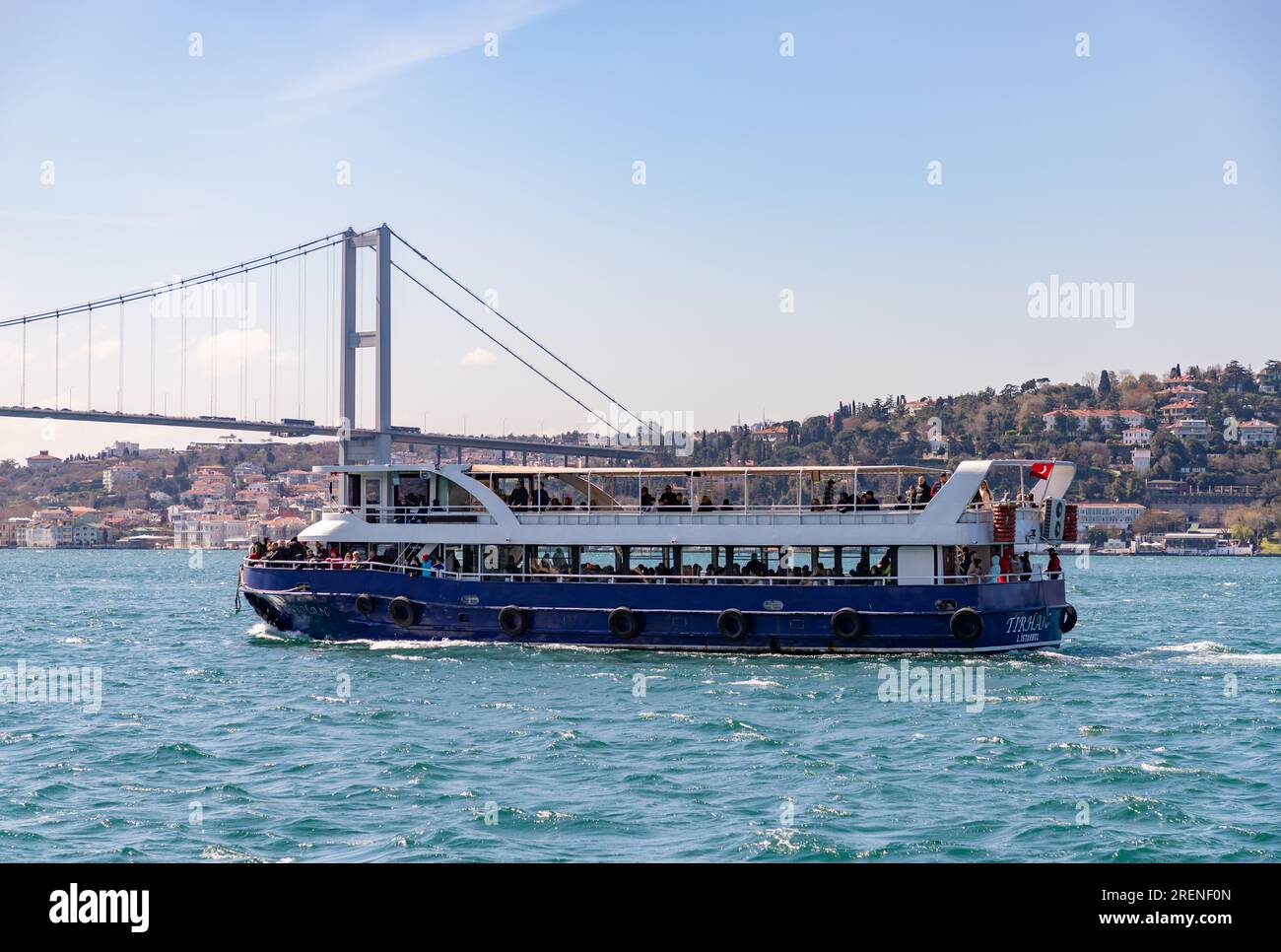 A picture of a ferry on the Bosphorus strait Stock Photo - Alamy