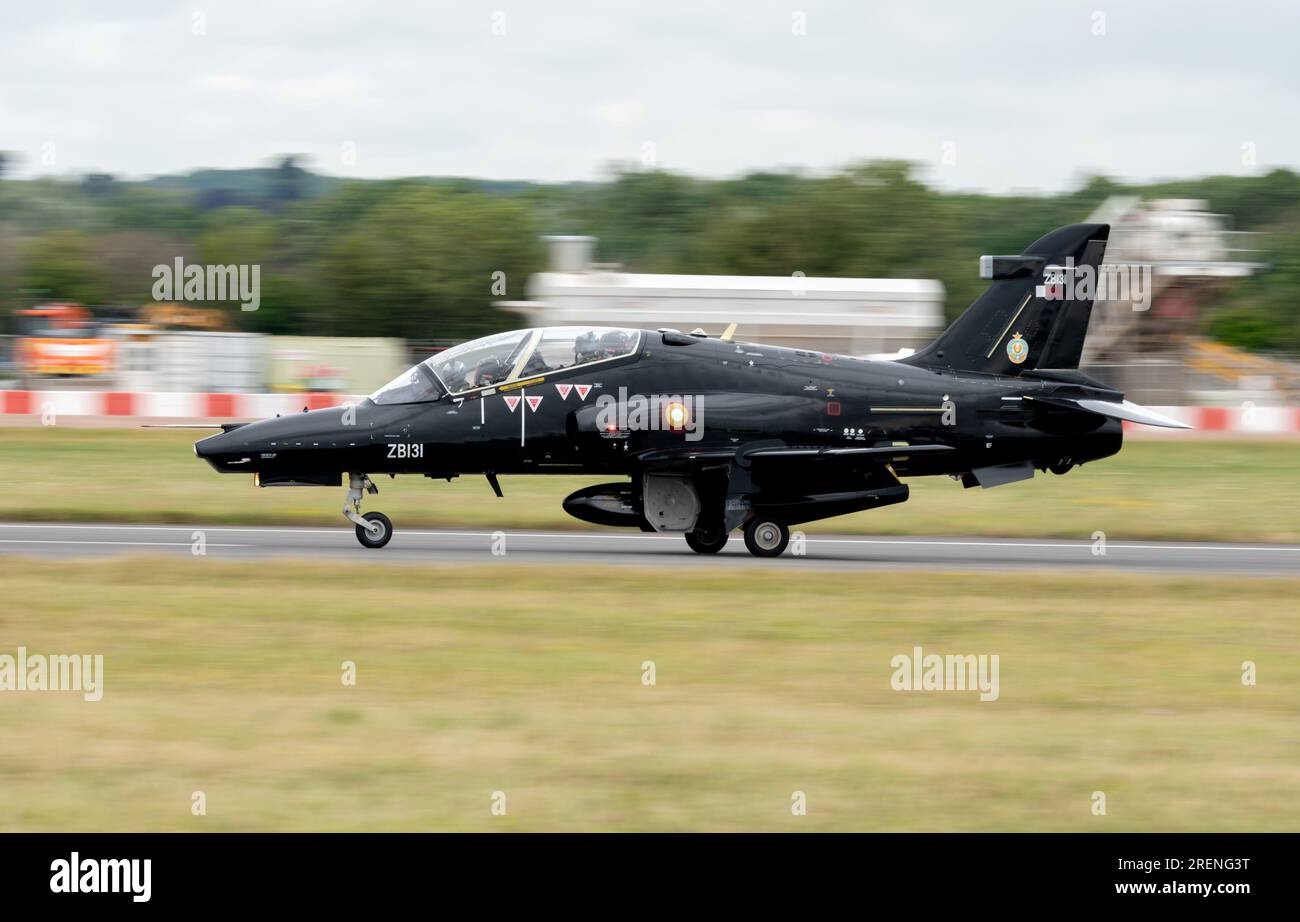 Qatar Emiri Air Force Hawk MK.167, arrives at the Royal International