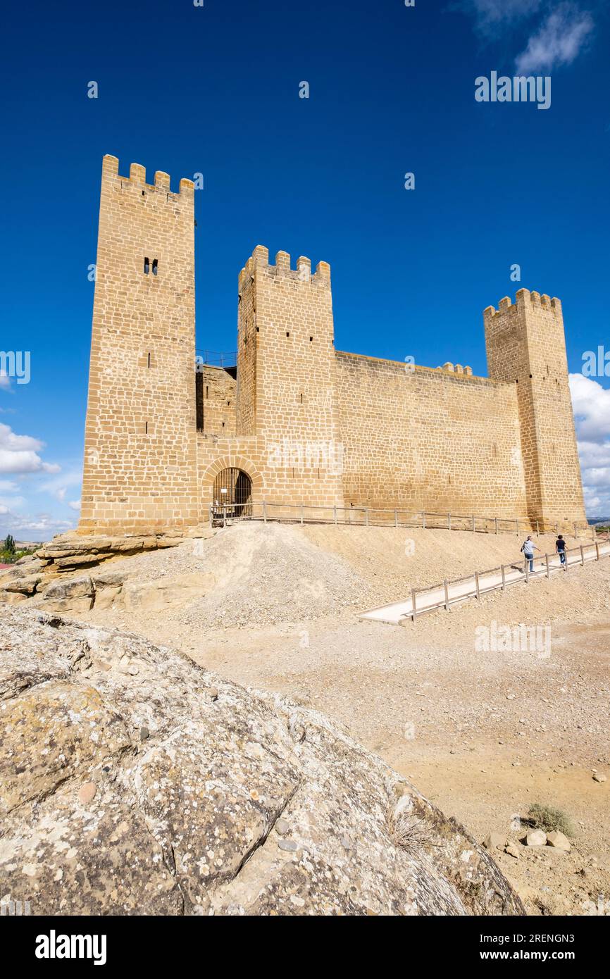 Sadaba Castle, 12th to 13th century, Sadaba, Cinco Villas, Aragon, Spain Stock Photo