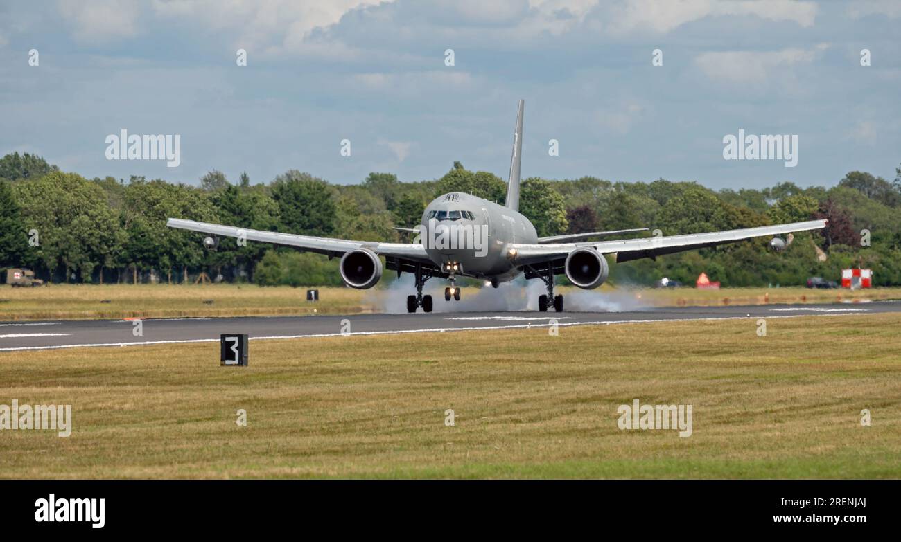 Italian Air Force Boeing KC-767A arrives at the Royal International Air Tattoo 2023 Stock Photo